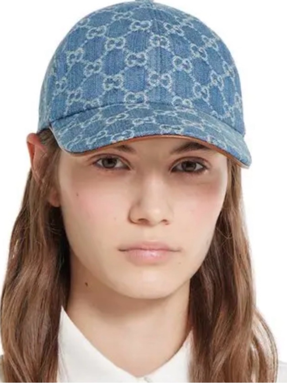 Authentic Gucci Denim GG Baseball Cap